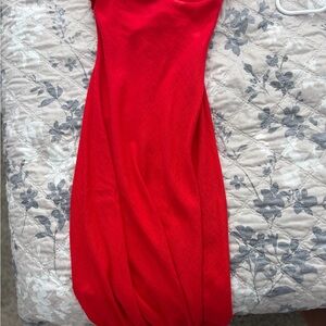 Hello Molly Strapless Scarlet Dress